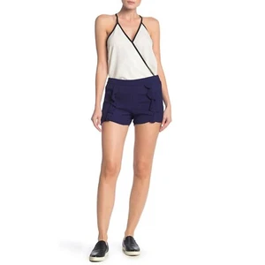 NEW Nordstrom NWT Junior En Creme Slouchy White Black Strap Cross Sheer Tank Top - Picture 1 of 5