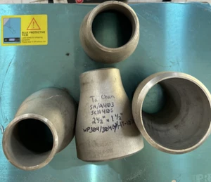 2.5” x 1.5” CONCENTRIC REDUCER BUTT WELD FITTING SCH 40 304 stainless pack of 1 - Picture 1 of 2