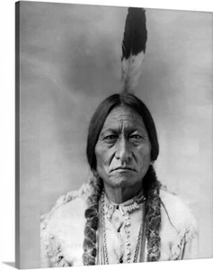 Sitting Bull Native American Indian Canvas Wrapped 16x20 Vintage 1800s Photo Art - Picture 1 of 3