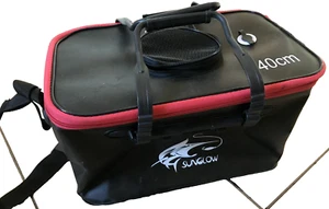 Schwarzer Sunglow Angeleimer faltbar/tragbar Aquarium Ködertasche 40cm/23L/6gal - Bild 1 von 8