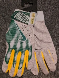 Nike Baylor Bears Team Exclusive Alpha Elite Baseball Batting Gloves PE Size XL - Picture 1 of 11