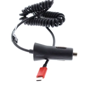 Verizon Car Charger USB-C Fast Charge 6 ft coiled Cable - Picture 1 of 5