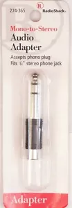 1/4 6,35 mm Stecker Stereo Stecker auf Buchse RCA Phono Buchse ~ RadioShack 274-365 - Bild 1 von 1