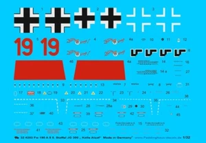 Peddinghaus-Decals 1/32 4203 Fw 190 A8 5. Relais Jg 300 " Koelle Alaaf " - Photo 1 sur 1