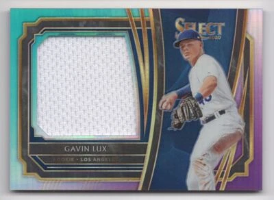 2020 Panini Select Rookie Jumbo Swatch Tri-Color Gavin Lux 65/99 Los Angeles - Image 1 of 2