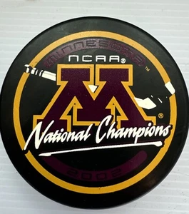 Minnesota Golden Gophers National Champions 2002 NCAA disco de hockey - Imagen 1 de 4