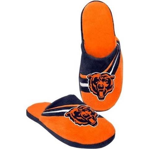 Chicago Bears Mens Slippers NFL Licensed Closed Toed Hard Sole All Sizes Cover