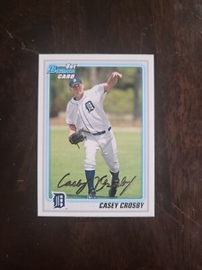 2010 Bowman Casey Crosby RC Prospects #BP20 Detroit Tigers Rookie 1st Card