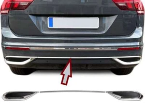 EDELSTAHL AUSPUFF ATTRAPPEN passend für VW Tiguan II + Allspace Facelift|ab 2020 - Bild 1 von 4