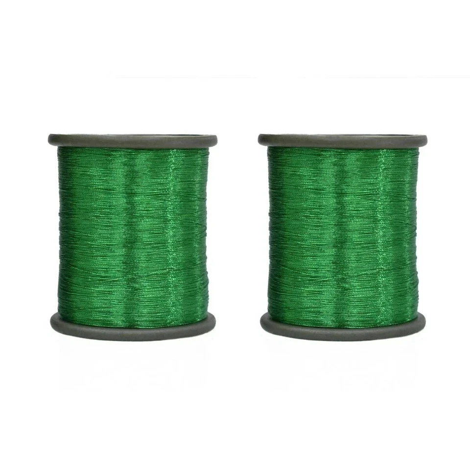 Metallic Zari Thread For Embroidery Sewing & Jewelry Making 0.1 MM Pack of 2 - Image 1 of 1