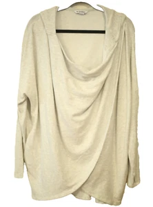 Athleta Damen Gr. XL Purana Wickel Sweatshirt meliert grau Modal weich Hoodie - Bild 1 von 7