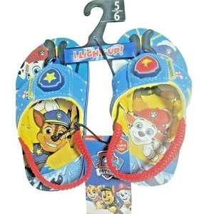 Light Up Nickelodeon Paw Patrol Sandals Small 5 6 Toddler Boys Flip Flops Shoes - Picture 1 of 3