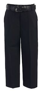 Boy Dress Pants Flat Front With Belt Black White Navy Khaki Toddler Size 2T -20 