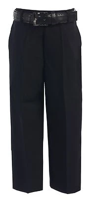 Boy Dress Pants Flat Front With Belt Black White Navy Khaki Toddler Size 2T -20  - Image 1 of 4