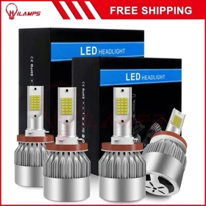 4x H11 H8 H9 Ultra-light COB LED Headlight Hi-Low Beam Fog Bulbs 120W 26000LM US - Picture 1 of 10