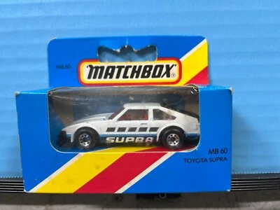1/64 MATCHBOX SUPERFAST VINTAGE 1981 RARE TOYOTA SUPRA MB60 WHITE/BLACK/BLUE - Image 1 of 2