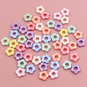 18mm Multicolor Flower Acrylic Beads - Picture 1 of 8