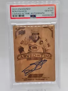 2023 Engrained Carved in Time Ron Francis Auto POP 1 PSA 10 - Picture 1 of 2