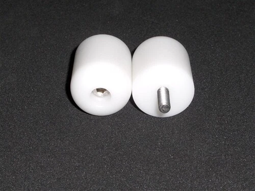 Белые вихревые алюминиевые весовые ползунки для руля BE511W Hayabusa GSXR600 - Изображение 1 из 1