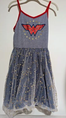 Nuevo con etiquetas Vestido y Disfraz Tul Estrellas Mujer Maravilla Niñas Talla XL 14-16 | 240864 Foto 1 de 3