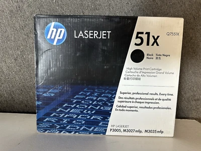 HP 51X Q7551X Black High Yield Toner For LaserJet P3005 M3027 mfp p3035mfp NEW - Image 1 of 4