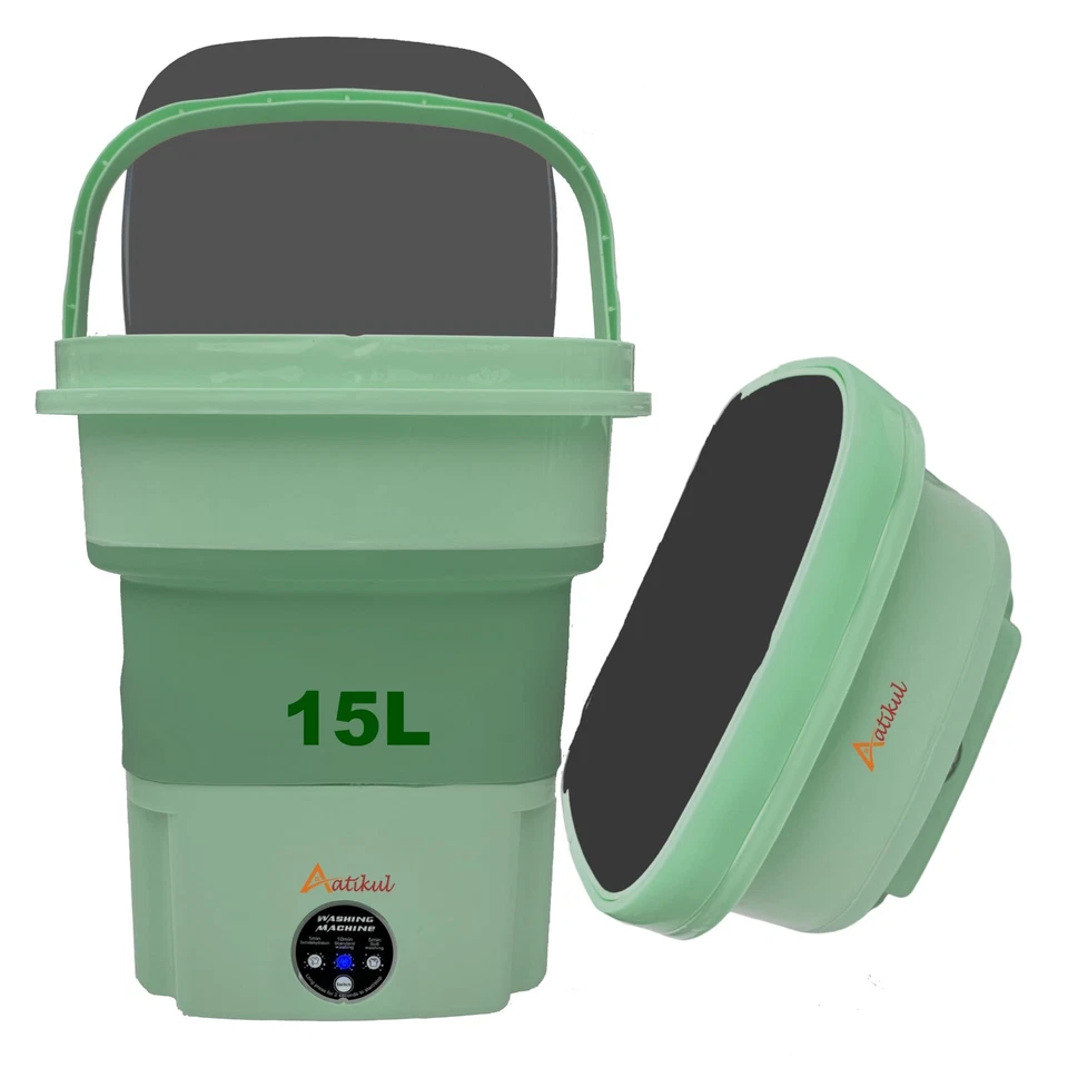 15L Foldable Portable Mini Washer, Small washing Machine for Small clothes - Image 1 of 4