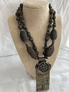 Tolle Vintage ANTHONY ALEXANDER Metall Statement Halskette Bronze Farbe Runway - Bild 1 von 16
