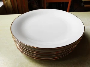 6 Speiseteller, Seltmann Weiden Isolde, mit Goldrand - Bild 1 von 3