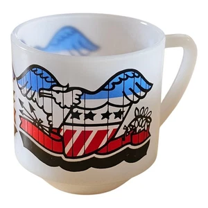 Vintage Federal Heat Proof Milk Glass 1776 Bicentennial Mug NO Chips - Picture 1 of 8