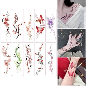 20 Pcs Butterfly Temporary Tattoos Glitter Tattoo Sticker Arm Tattoo Girls - Picture 1 of 12