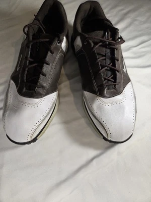 Zapatos de golf Nike Air Nike para hombre talla 10,5 W cuero marrón/blanco 336051-102 Foto 1 de 4