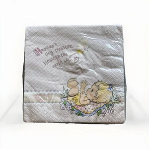 NEU NOBLE MOMENTS BABY 16 - DINNER SERVIETTEN ROSA PARTYZUBEHÖR - Bild 1 von 2