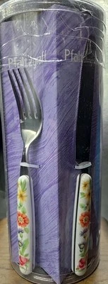 Pfaltzgraff Stainless Sillverware Emma 20 pc Flatware Floral Vintage Flowers  - Image 1 of 4
