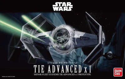 TIE ADVANCED X1 (Vaders Tie) Bandai Revell 01214 skala 1/72 Star Wars - Immagine 1 di 4