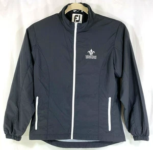 FootJoy Women's M Black Full Zip Lined Long Sleeve Golf Jacket Windbreaker - Picture 1 of 10