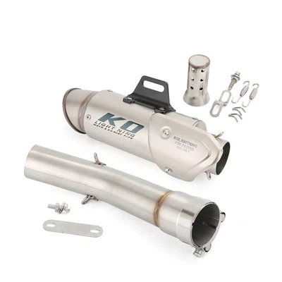 Slip On For Yamaha FZ1 2006-2015 Exhaust Tips Middle Connect Pipe 51MM Mufflers - Image 1 of 4