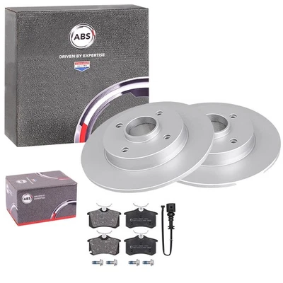 ABS BREMSSCHEIBEN + BELÄGE HINTEN passend für PEUGEOT 208 207 2008 CITROEN C3 - Bild 1 von 3