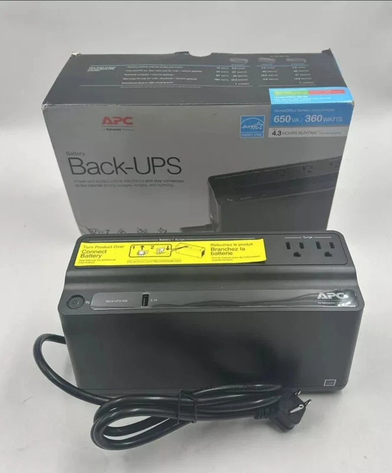 APC BVN650M1 BATTERY BACKUP UPS SYSTEM - Image 1 of 1