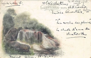 Australia - Wentworth Falls (NSW) Weeping Rock - STAMPED POSTCARD - See scans fo - Picture 1 of 2