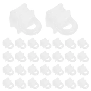  200pcs Curtain Track Hooks White: White Curtain Track Rail Gliders Hooks - Picture 1 of 12