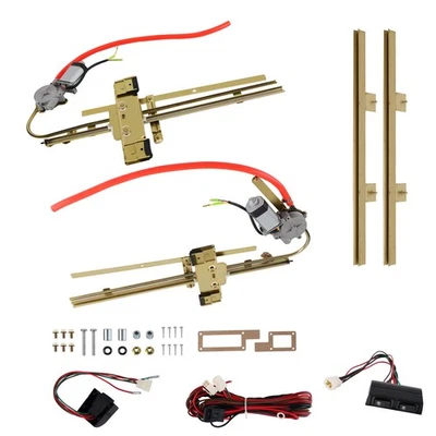 Front Left Right 2 Door Flat Glass Universal Power Window Kit for Cars Trucks - Image 1 of 4