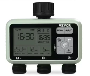 NEW VEVOR Water Timer HCT-378 3 Zone Smart Irrigation Controller LCD Display - Picture 1 of 8