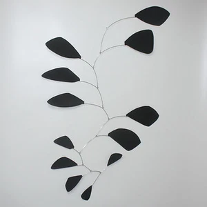 Abstract Modern Friendship Black Hanging Mobile Painted Steel New Free Shipping - Picture 1 of 1