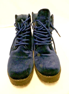 Botas Mujer Gina Talla 6 Terciopelo Azul Foto 1 de 4