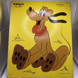 Playskool Wooden Childrens Puzzle #190-4 PLUTO 7 Pieces Vintage Complete - Picture 1 of 6