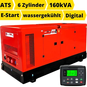 Stromerzeuger Diesel 160 kVA Notstromaggregat 400V Generator Dauerbetrieb 193PS - Bild 1 von 10