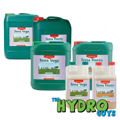 Canna Terra Vega and Terra Flores 1 Litre / 5L / 10L Base Nutrient Feed For Soil - Image 1 of 4