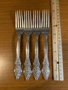 Silber Renaissance Versilbert 4 Tafelgabeln 7-5/8 Zoll - Bild 1 von 6