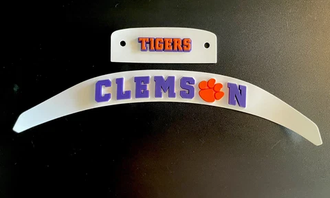 Clemson Tigers 3D Speed Bumper Set, for a Full Size Football Helmet Cover