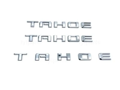 3 PIEZAS Nuevo Chevrolet Tahoe 2021-2024 Cromo Puerta Lateral Puerta Trasera Emblema Tahoe Foto 1 de 4